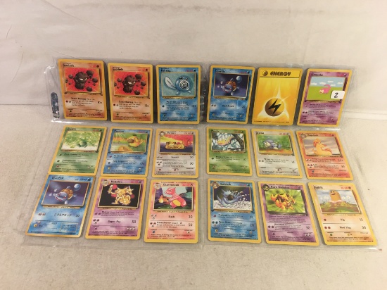 Lot of 18 Pcs Collector Assorted Pokemon Trading Game Cards - See Pictures