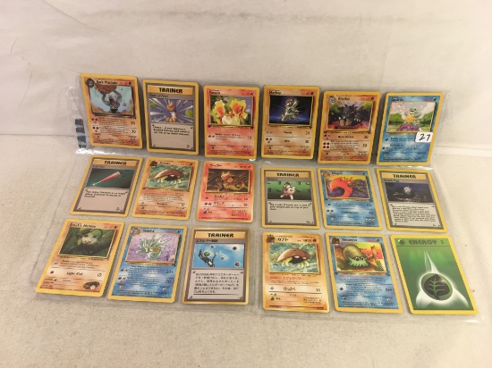 Lot of 18 Pcs Collector Assorted Pokemon Trading Game Cards - See Pictures