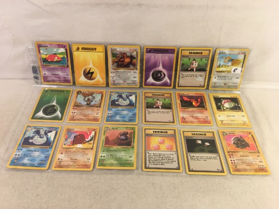 Lot of 18 Pcs Collector Assorted Pokemon Trading Game Cards - See Pictures