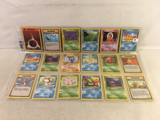 Lot of 18 Pcs Collector Assorted Pokemon Trading Game Cards - See Pictures