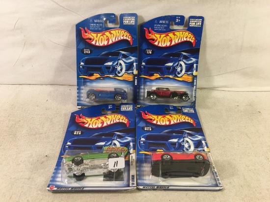 Lot of 4 Pcs Collector New in Package Hot wheels Mattel 1/64 Scale DieCast Metal & Plastic Parts