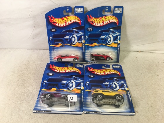 Lot of 4 Pcs Collector New in Package Hot wheels Mattel 1/64 Scale DieCast Metal & Plastic Parts