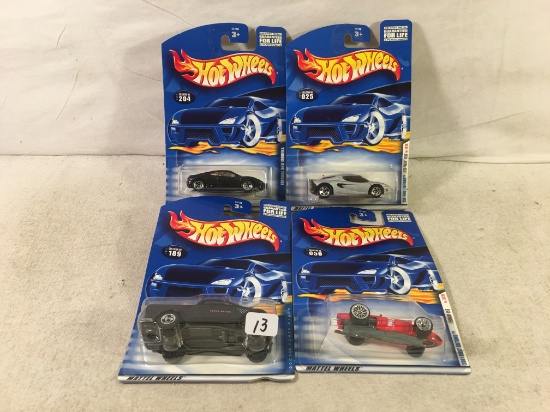 Lot of 4 Pcs Collector New in Package Hot wheels Mattel 1/64 Scale DieCast Metal & Plastic Parts