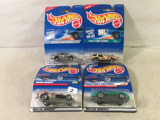 Lot of 4 Pcs Collector New in Package Hot wheels Mattel 1/64 Scale DieCast Metal & Plastic Parts