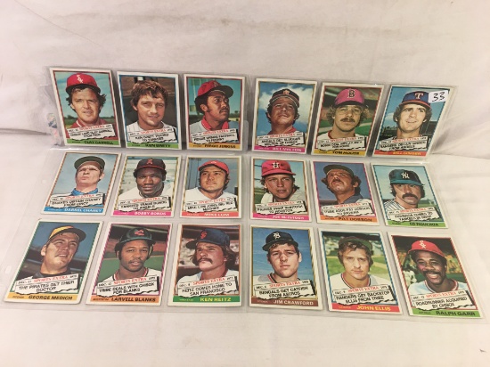 Lot of 18 Pcs Collector Vintage Sport MLB Baseball Sport Trading Assorted Cards & Players