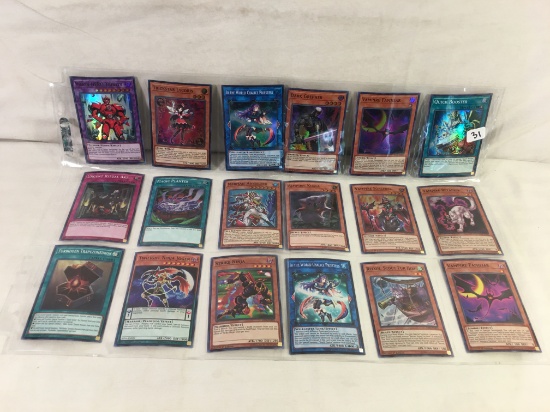 Lot of 18 Pcs Collector Loose Konami Yu-Gi-Oh Trading Card Game - See Pictures