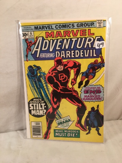 Collector Vintage Marvel Comics Marvel Adventure Featuring Daredevil Comic Book No. 6