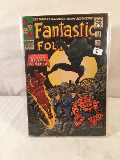 Collector Vintage Marvel Comics The Fantastic Four Black Panther Comic Book No. 52