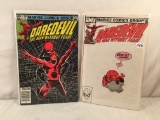 Lot of 2 Pcs Collector Vintage Marvel Comics  Daredevil Comic Books No.187.188.