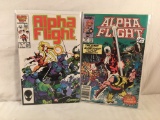 Lot of 2 Pcs Collector Vintage Marvel Comics Alpha Flight  Comic Books No.17.34.