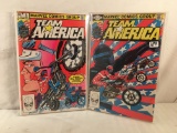 Lot of 2 Pcs Collector Vintage Marvel Comics  Team America Comic Books No.1.6.