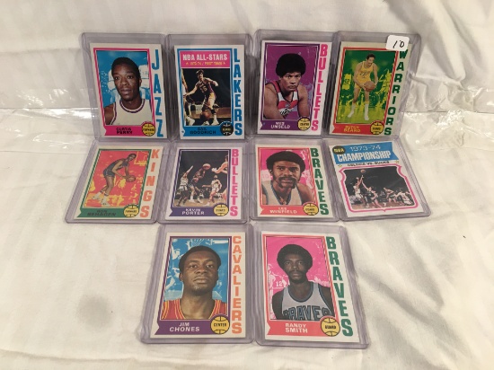 Lot of 10 Pcs Collector Vintage NBA Basketball Sport Trading Assorted Cards and Players