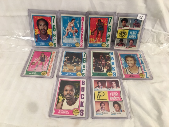 Lot of 10 Pcs Collector Vintage NBA Basketball Sport Trading Assorted Cards and Players