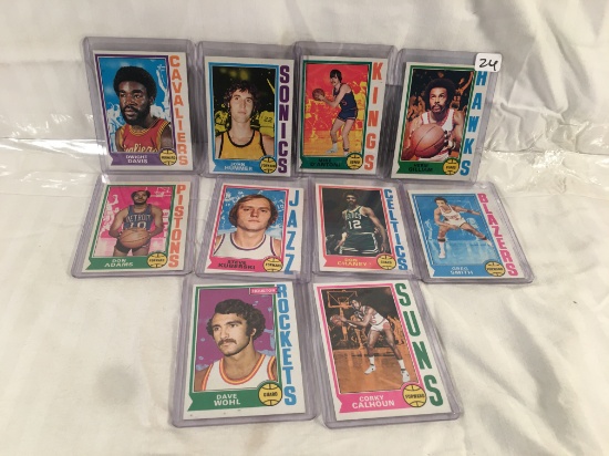 Lot of 10 Pcs Collector Vintage NBA Basketball Sport Trading Assorted Cards and Players