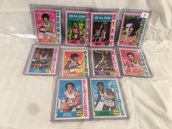 Lot of 10 Pcs Collector Vintage NBA Basketball Sport Trading Assorted Cards and Players