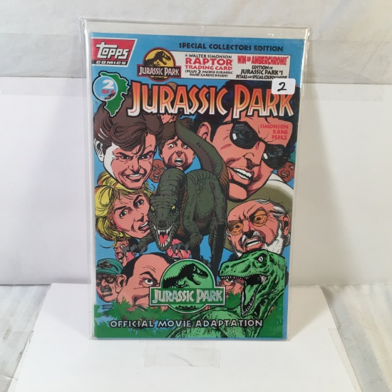 Collector Modern Comics Topps Jurassic Park Official Movie Adaption Comic Book #2