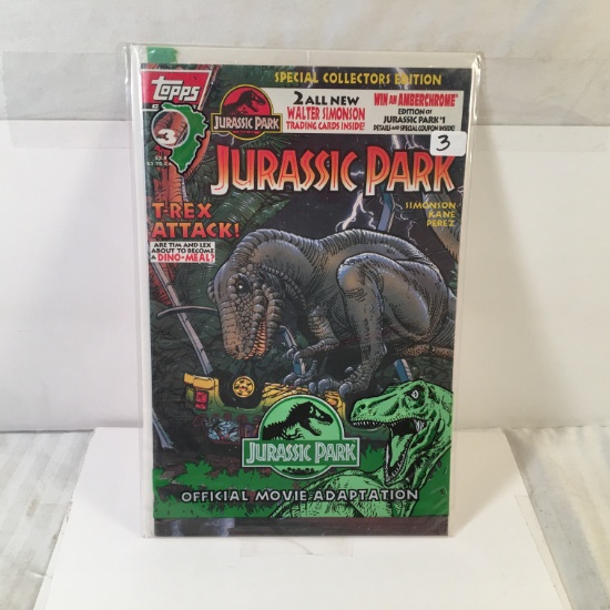 Collector Modern Comics Topps  Jurassic Park Official Movie Adaption Comic Book #3