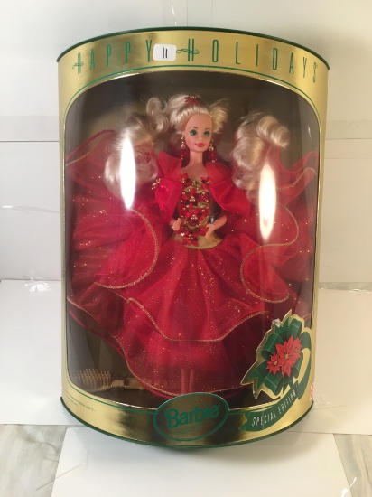 NIB Collector Barbie Mattel Special Edition Happy Holidays Barbie Doll 14.5"Tall Box