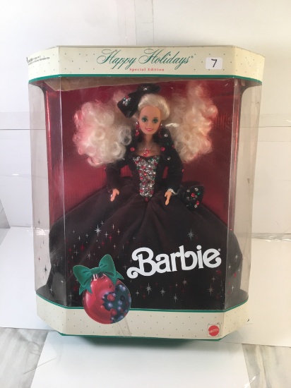 Collector Barbie Mattel Special Edition Happy Holidays Barbie Doll 14.5"Tall Box Has Damage