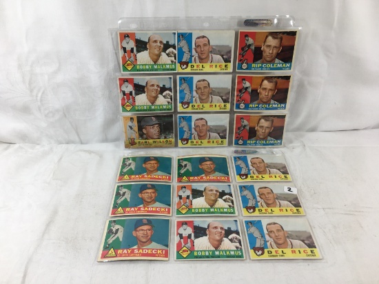 Lot of 18 Pcs Collector Vintage Baseball Sport Trading Assorted Cards and Players -See Pictures