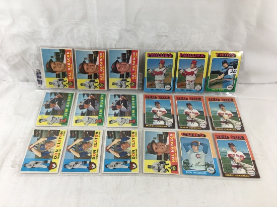 Lot of 18 Pcs Collector Vintage Baseball Sport Trading Assorted Cards and Players -See Pictures