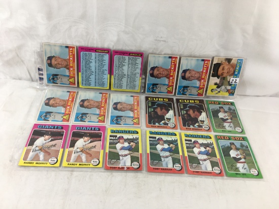 Lot of 18 Pcs Collector Vintage Baseball Sport Trading Assorted Cards and Players -See Pictures