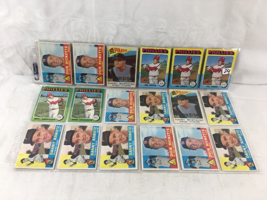 Lot of 18 Pcs Collector Vintage Baseball Sport Trading Assorted Cards and Players -See Pictures