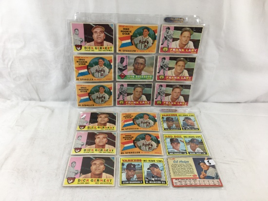 Lot of 18 Pcs Collector Vintage Baseball Sport Trading Assorted Cards and Players -See Pictures