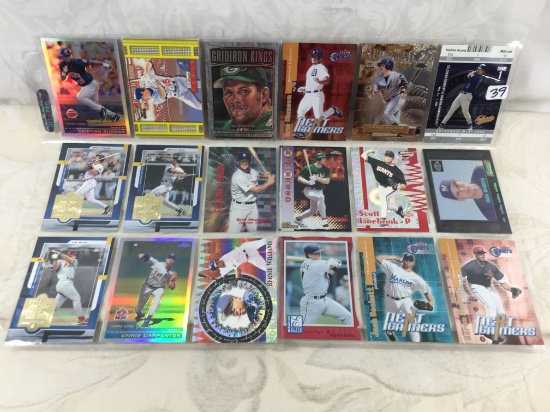 Lot of 18 Pcs Collector Modern Baseball Sport Trading Assorted Cards and Players - See Pictures