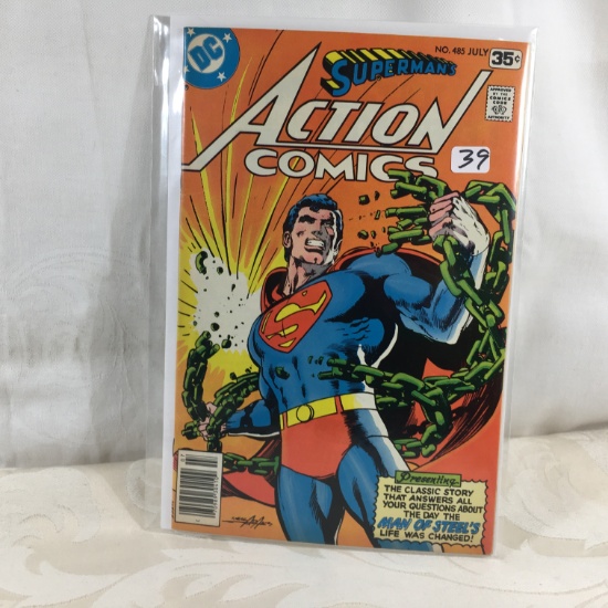 Collector Vintage DC Comics Supermans Action Comics Comic book No.485