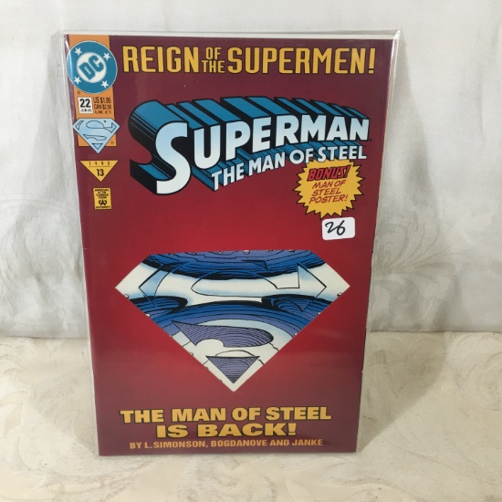 Collector Modern DC Comics Superman The Man Of Steel Comic Book No.22