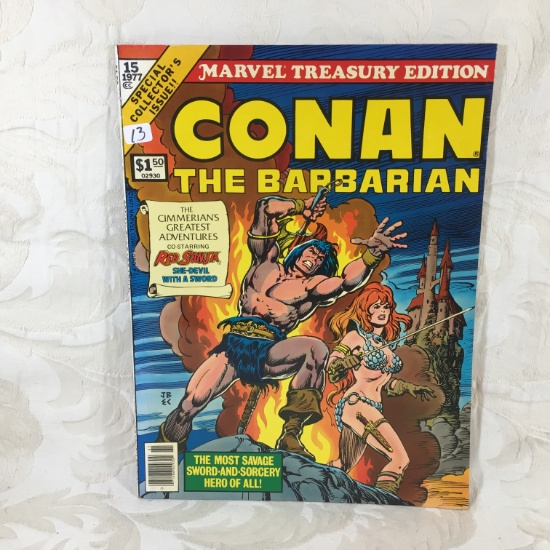 Collector Oversized Vintage 1977 Marvel Treasury Edition Conan The Barbarian Magazine #15