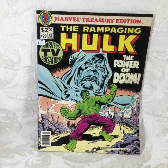 Collector Oversized Vintage Marvel Treasury Edition The Rampaging Hulk The Power Of Doom #2