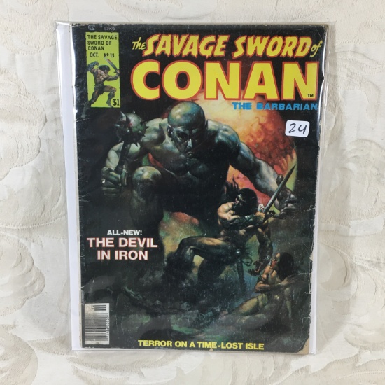 Collector Vintage Curtis The Savage Sword Of Conan The Barbarian Magazine No.15