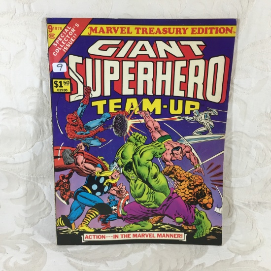 Collector Oversized Vintage 1976 Marvel Treasury Edition Giant SuperHero Team-UP #9