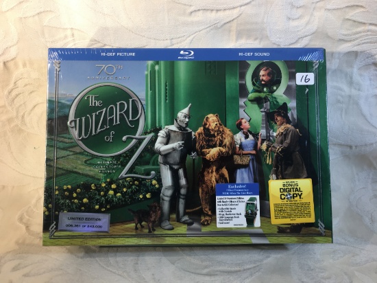 New Sealed Plastic  70 Th Anniversary The Wizard of Oz Limited Edition HI-DEF Picture