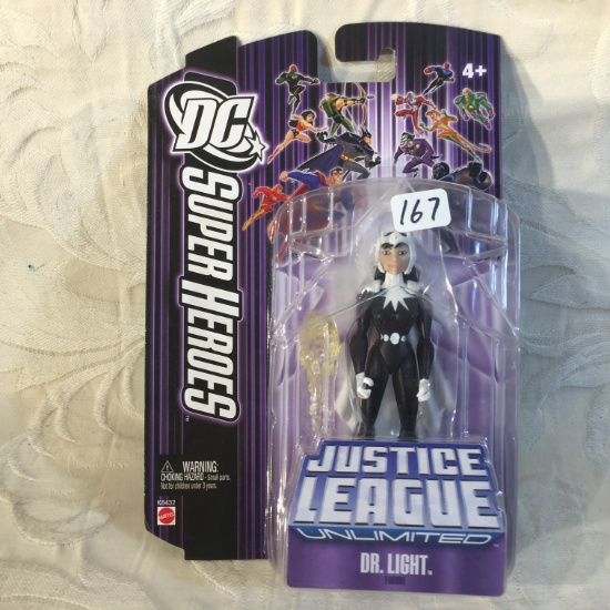 NIP Collector Mattel DC Super Heroes Justice League Unlimited Dr Light Action Figure 5.5" Tall Figur