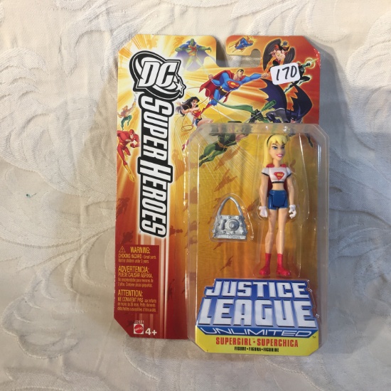 NIP Collector Mattel DC Super Heroes Justice League Unlimited SuperGirl Figure 5.5" Tall Figure