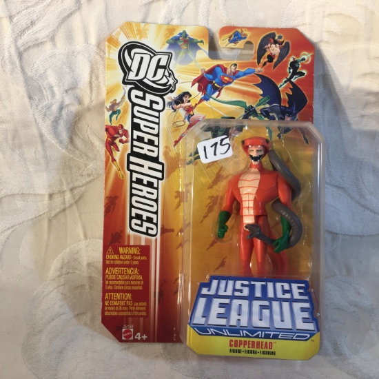 NIP Collector Mattel DC Super Heroes Justice League Unlimited CopperHead Figure 5.5" Tall Figure