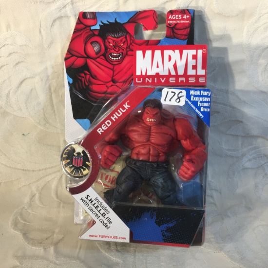NIP Collector Hasbro Marvel Universe Red Hulk Nick Fury Exclusive Action Figure 5" Tall Figure