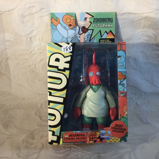 NIP Collector Toynami Futurama Zoidberg 2007 Convention Exclusive Action Figure 7" Tall Figure