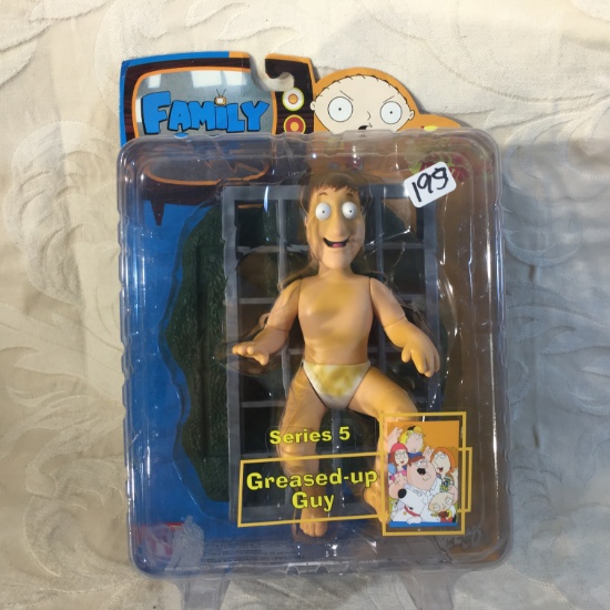 NIP Collector Mezco Family Guy Series 5 Greased-Up Guy Action Figure 6.5" Tall Figure