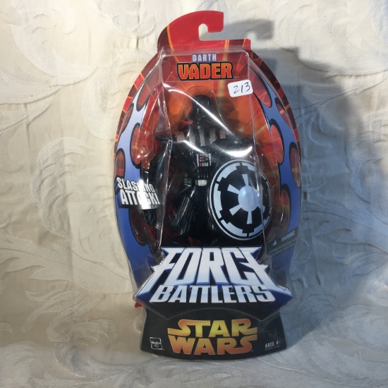 NIP Collector Hasbro Star Wars Force Battlers Darth Vader Slashing Action Figure 8" Tall Figure
