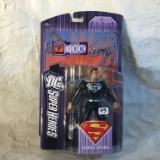 NIB Collector Mattel DC Super Heroes New Black Suit Superman 7