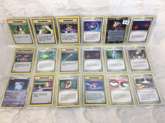 Lot of 18 Pcs Collector Pokemon Trading Game Assorted Cards - See Pictures