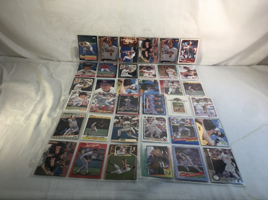 Lot of 36 pcs Collector Modern/Vintage Sport Baseball Trading Assorted Cards & Players - See Picture