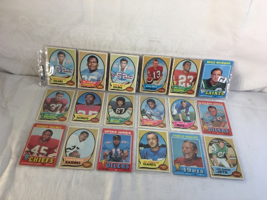 Lot of 18 Pcs Collector Vintage Sport NFL Football Sport Trading Assorted Cards & Players -See Pictu