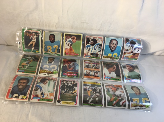 Lot of 18 Pcs Collector Vintage Sport NFL Football Sport Trading Assorted Cards & Players -See Pictu