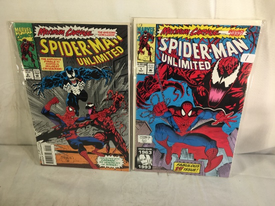 Lot of 2 Pcs Collector Marvel Comics Spider-man Unlimited Comic Books No.1.2.