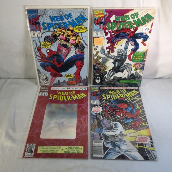 Lot of 4 Pcs Collector Marvel Comics Web Of Spider-man Comic Books No.79.83.88.90.